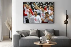 Plakat: Warszawa, polska - 11 października 2015: euro 2016 europejski