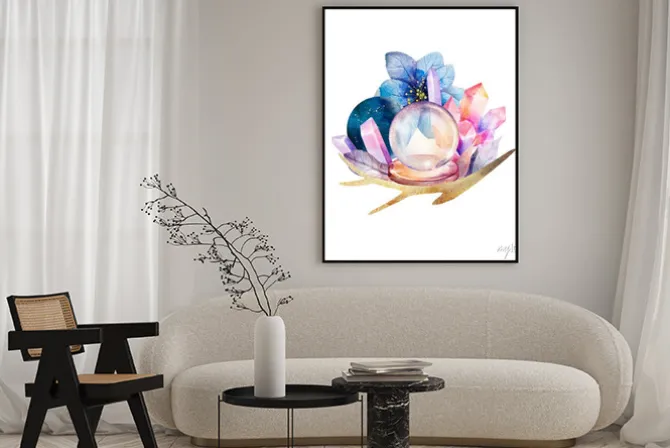 Plakat: Watercolor illustration. magical abstract composition. magic