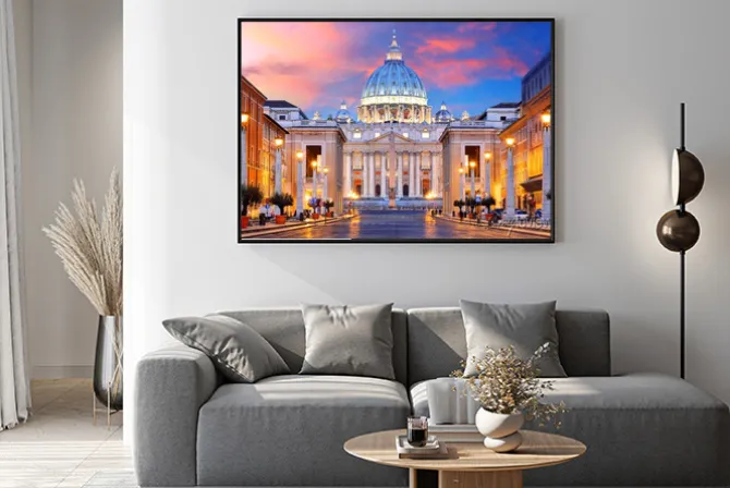 Plakat: Watykan o zachodzie słońca