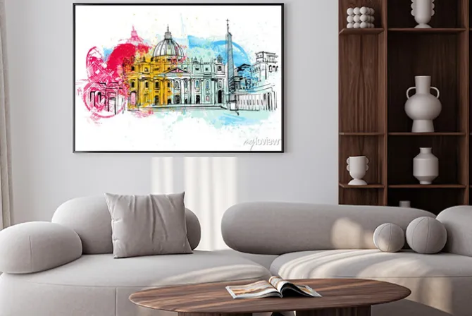 Plakat: Watykan szkic