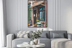 Plakat: Wejście do paryskiej kawiarni