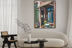 Plakat: Wejście do paryskiej kawiarni