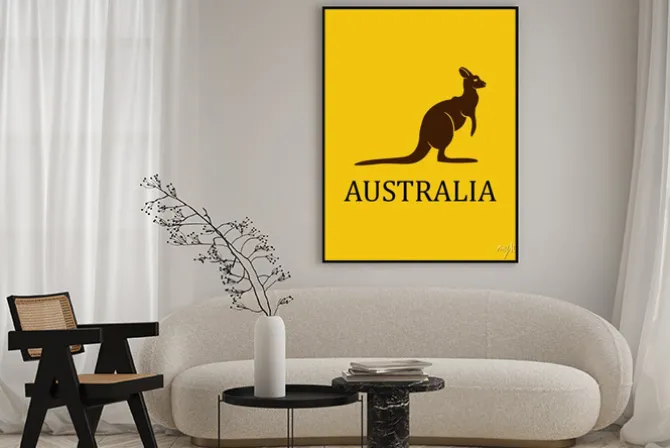 Plakat: Wektor australia kangur