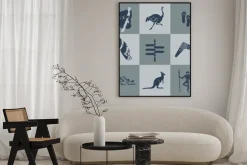 Plakat: Wektor czarny australia płaskim podróży