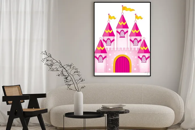Plakat: Wektor magic fairytale castle