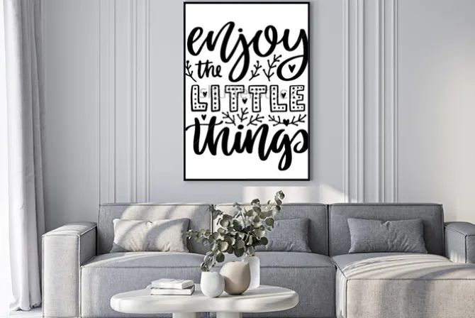 Plakat: Wektor plakat z elementami frazy i wystrój. karta typografii,