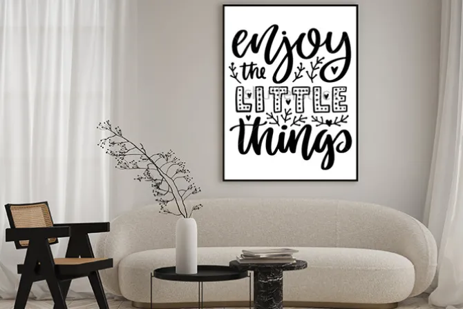 Plakat: Wektor plakat z elementami frazy i wystrój. karta typografii,