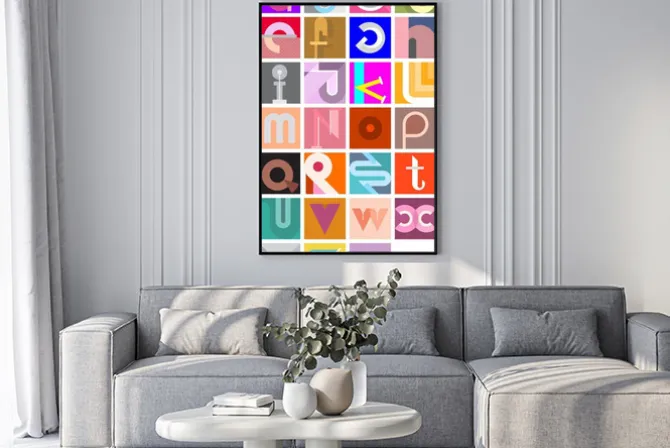 Plakat: Wektor streszczenie czcionki