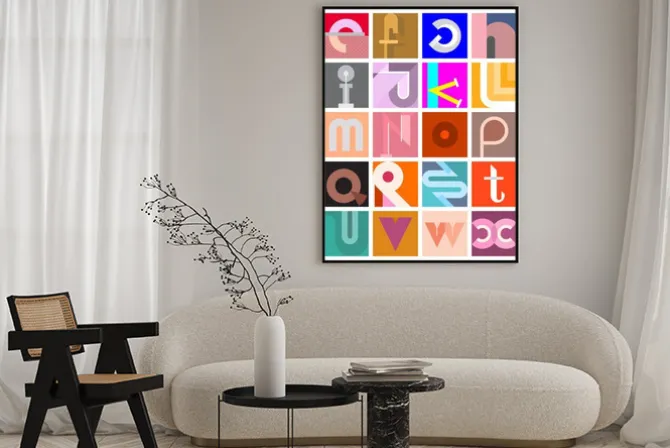 Plakat: Wektor streszczenie czcionki