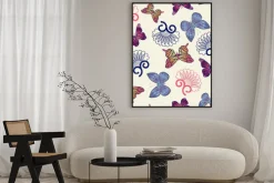 Plakat: Wektor wzór motyle.