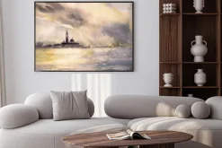 Plakat: Wenecja, włochy na sunset.picture stworzony z akwarelami.