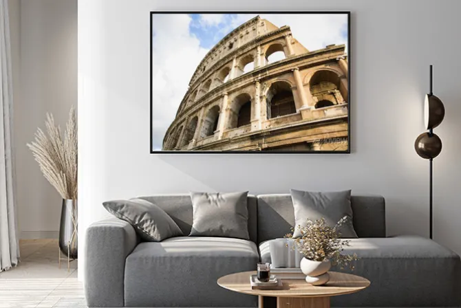 Plakat: Widok koloseum w rzymie, włochy w ciągu dnia