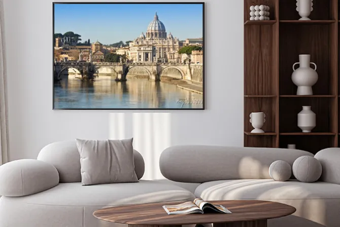 Plakat: Widok na bazylikę świętego piotra