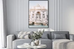 Plakat: Widok na fontannę di trevi w rzymie