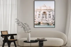Plakat: Widok na fontannę di trevi w rzymie