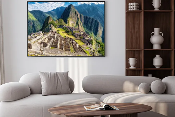 Plakat: Widok na starożytne miasto inków machu picchu