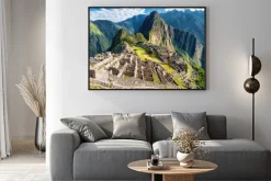 Plakat: Widok na starożytne miasto inków machu picchu