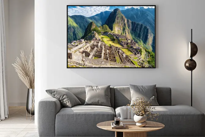 Plakat: Widok na starożytne miasto inków machu picchu