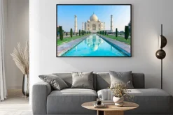 Plakat: Widok rano pomnik, taj mahal
