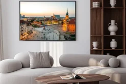 Plakat: Widok z góry na starym mieście w warszawie