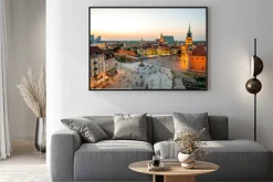 Plakat: Widok z góry na starym mieście w warszawie