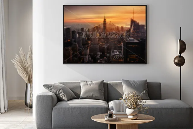 Plakat: Widok z góry na wieżowce nowego jorku