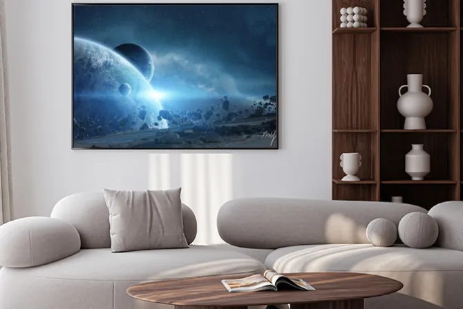 Plakat: Widok z kosmosu na planety