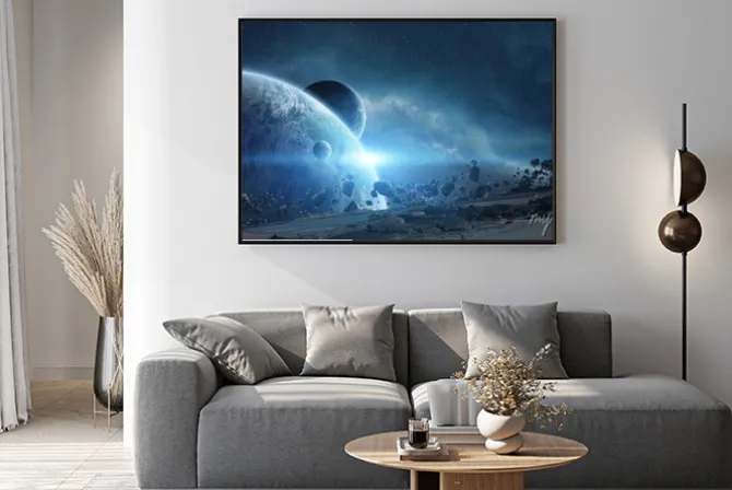 Plakat: Widok z kosmosu na planety