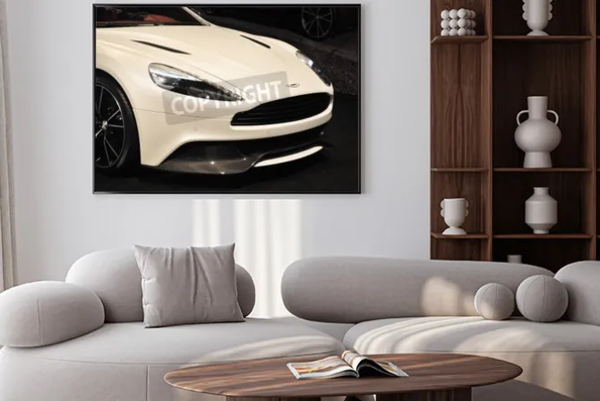 Plakat: Widok z przodu aston martin