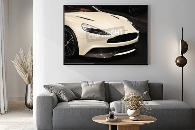 Plakat: Widok z przodu aston martin