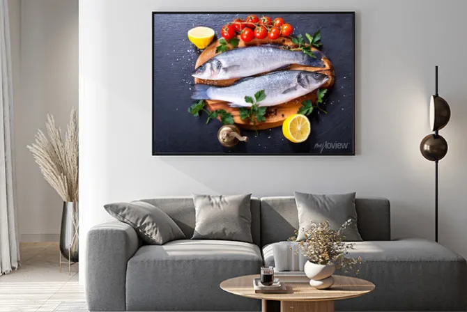 Plakat: Świeże ryby okoń morski