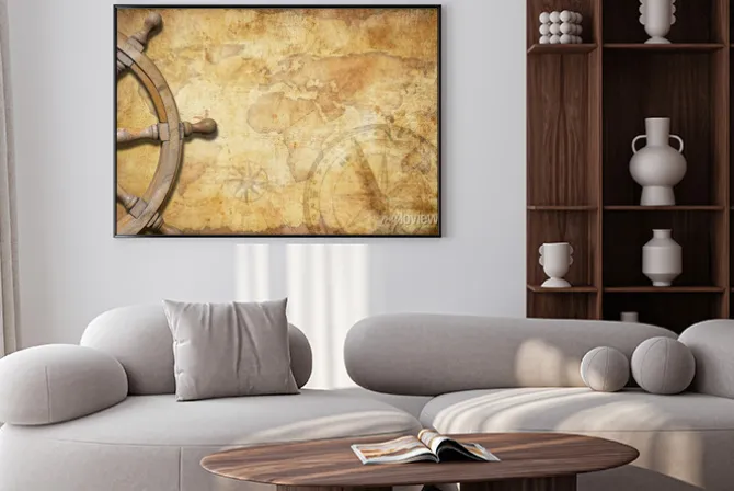 Plakat: Wieku mapa skarb z kierownicy