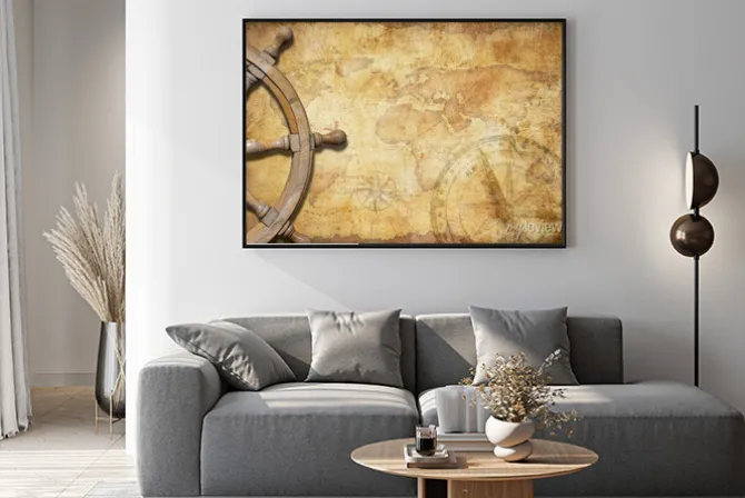 Plakat: Wieku mapa skarb z kierownicy