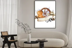 Plakat: Wild west etykieta akwarela z miejscem na tekst