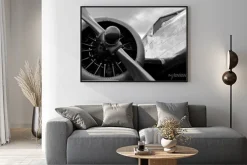 Plakat: Wojskowy samolot z bliska