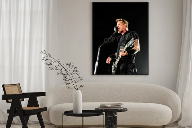 Plakat: Wokalista zespołu metallica james hetfield