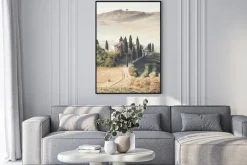 Plakat: Włoski krajobraz dom w toskanii
