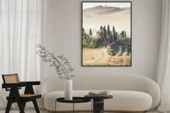 Plakat: Włoski krajobraz dom w toskanii