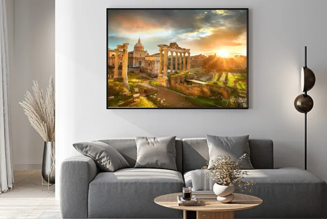 Plakat: Wschód słońca nad forum romanum