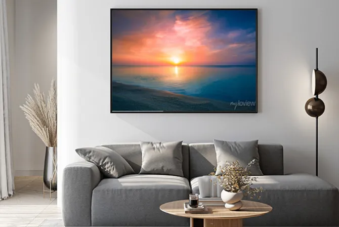 Plakat: Wschód słońca nad morzem