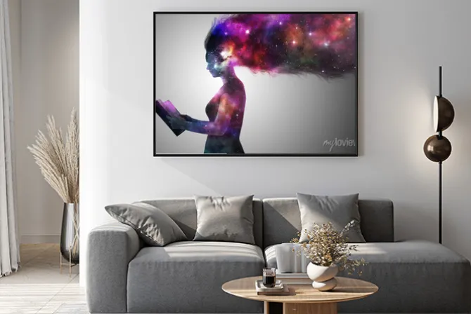 Plakat: Wszechświat kobieta