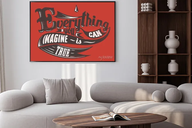 Plakat: Wszystko można sobie wyobrazić