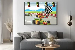 Plakat: Wyścig formuły - super samochód - ilustracja dla dzieci