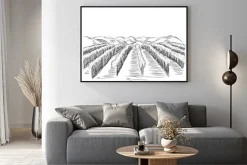 Plakat: Wyciągnąć rękę krajobraz z pól.