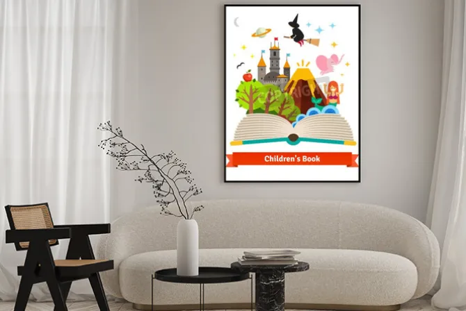 Plakat: Wyobraźnia zbliża się do życia w dzieci fairy book ogon fantazji.