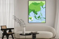 Plakat: Wysoki szczegółów mapy wektorowe dalekiego azji wschodniej