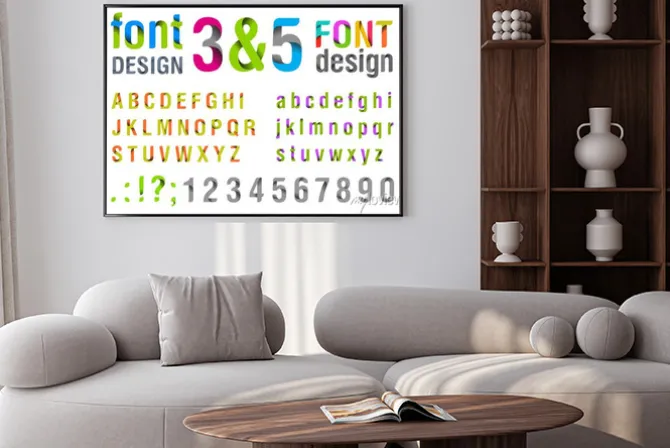 Plakat: Wzór czcionki. ribbon alphabet. wektorowych.