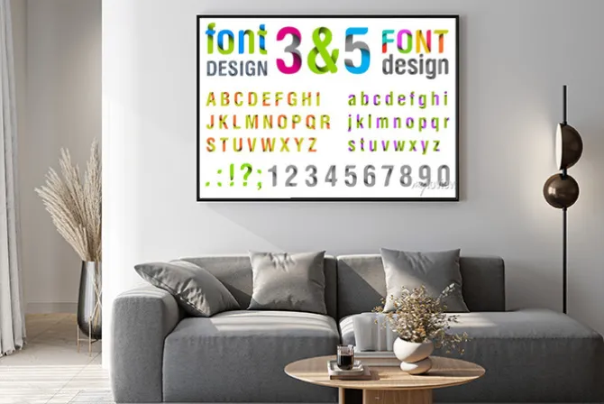 Plakat: Wzór czcionki. ribbon alphabet. wektorowych.