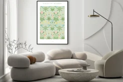 Plakat: Wzór roślinny z kwiatami w stylu william morris