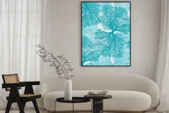 Plakat: Wzór w niebieskie koralowce